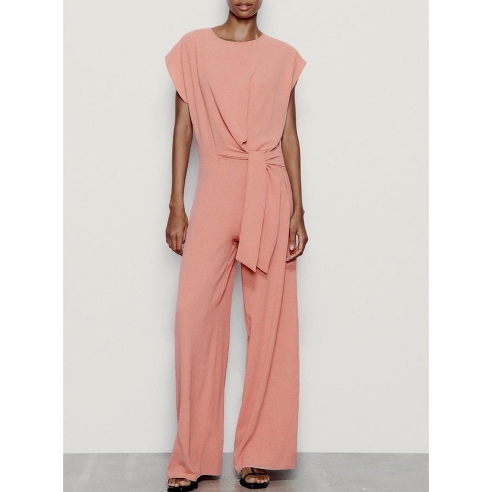 Zara jumpsuit blush pink